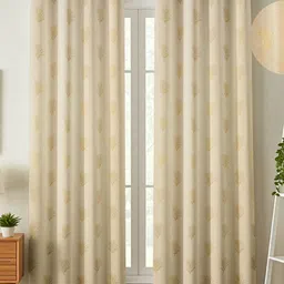 GEET CREATIONS Grey Set of 2 Floral Door Curtain-picture-18