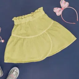 Pantaloons Junior Green Cotton Regular Fit Skirt-picture-38