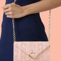 Lavie Pink Textured Wallet for Women-picture-11