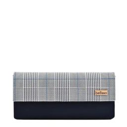 Bellissa Navy Blue Striped Tri-Fold Wallet for Women-picture-15