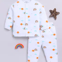 Clt.s Unisex White Cotton Graphic Print Night Suits-picture-16