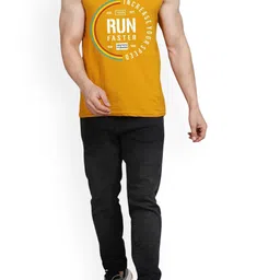 Woostro Pack Of 2 Printed Cotton Gym Innerwear Vests RS26 CMB (RUN RED) (RUN MUSTARD) image 3