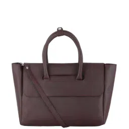 Toteteca Brown Solid Medium Handbag-image-71