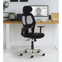 AB Designs Marvel High Back 1D Adjustable Armrest Ergonomic Chair With Smart Synchro Black image 2