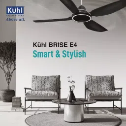 Kuhl Brise E4 Black 1320 mm Ceiling Fan With Remote image 2