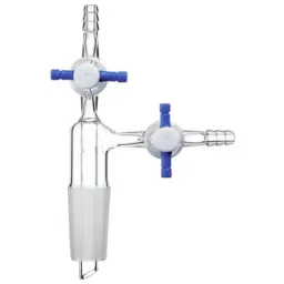 ABGIL ABG352 Borosilicate Glass Vacuum Flow Control "PTFE" Stopcock and Two Hose Adapter (B-45) image 1