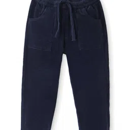 Pine Kids Full Length Velvet Jeans With Solid Colour - Navy Blue-picture-12