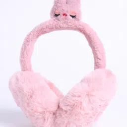 M'andy Woollen Knit Rabbit Applique Detailed Ear Muffs - Pink-picture-24