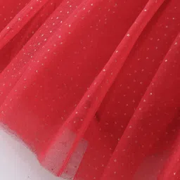 Mark & Mia Sleeveless Party Wear Frock Style Onesie Solid Colour - Red image 4