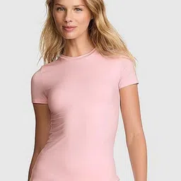 Victoria's Secret Women Solid Round Neck T-shirt-picture-31