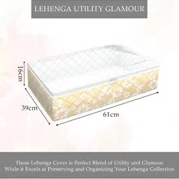 Aura Gold-Toned & White 2 Pieces Floral Printed Multi-Utility Organisers image 2