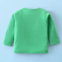 Babyhug 100% Cotton Knit Full Sleeves Front Open Vests With Stars & Animals Print Pack of 3 - Yellow Green & White image 5