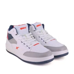 Sparx Men White & Navy Sneakers image 3
