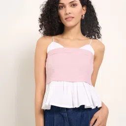 Honey By Pantaloons Winsome Orchid Cotton Slim Fit Top image 1