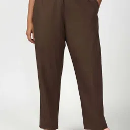 Bewakoof Brown Cotton Regular Fit Plus Size Pyjamas image 1