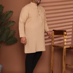 Enchanted Drapes Men Cotton Long Kurta image 3