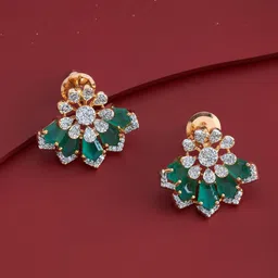Kushal's Fashion Jewellery Gold-Plated Classic Zircon Studded Studs-picture-57