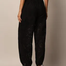 Only Black Self Design High Rise Joggers image 2