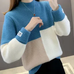 StyleCast Women Colourblocked Pullover Sweaters image 2
