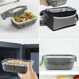 Borosil Transparent 1040ml Rectangle Glass Food Storage Container with Air Tight Lid (3 Piece) image 4