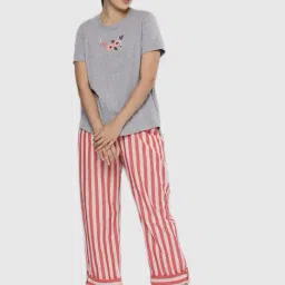 Chemistry Grey & Red Pajama Set-image-19