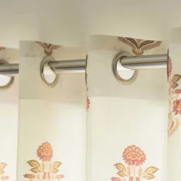 Urban Space Maroon Cotton Door Curtain With Tieback & Eyelet - Set of 2 image 3