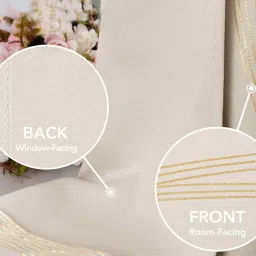 Urban Space Beige Polyester Door Curtain With Tieback & Eyelet image 3