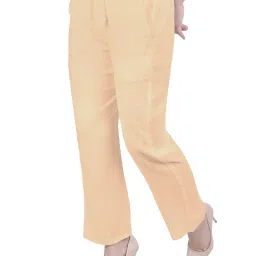 PATRORNA Peach Mid Rise Relaxed Fit Boyfriend Trousers image 3