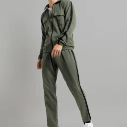 Campus Sutra Green Cotton Regular Fit Co-Ord Set image 3