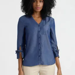 United Colors of Benetton Blue Denim Shirt-image-11