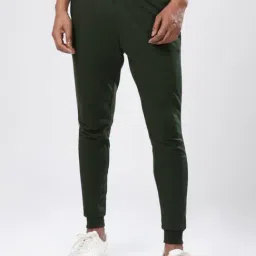 The Souled Store Olive Green Regular Fit Colour Block Joggers-picture-22