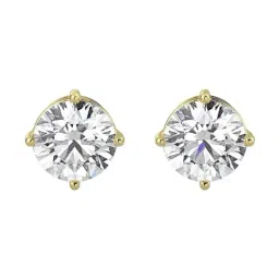 Emori 18k Yellow Gold & Diamond 0.25 CT Solitaire Stud Earrings-picture-10