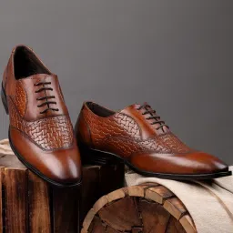 Alberto Torresi Men's Tan Oxford Shoes image 1