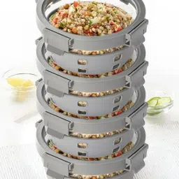 Borosil Transparent 620ml Round Glass Food Storage Container with Air Tight Lid (4 Piece)-picture-30