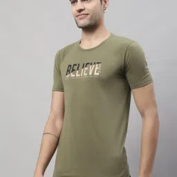 Vimal Jonney Blue & Olive Printed Lounge T-Shirt - Pack of 2 image 3