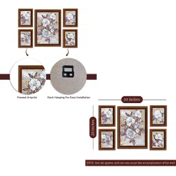 Art Street Printed Brown Engineered Wood Photo Frames (Set of 5) image 3