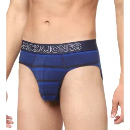 Jack & Jones Palace Blue Striped Briefs image 3