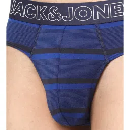Jack & Jones Palace Blue Striped Briefs image 4