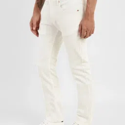 Levi's 65504 White Cotton Skinny Fit Jeans image 3