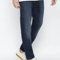 American Eagle Outfitters Dark Blue Slim Fit Lightly Washed Jeans image 3