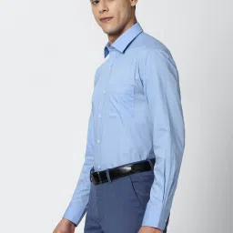 Peter England Blue Regular Fit Shirt image 3