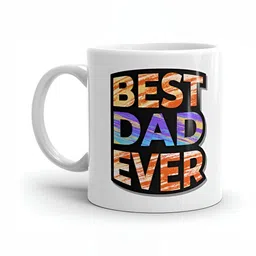 Mr UVD White & Blue Typography Printed Ceramic Matte Mug 350 ml image 1