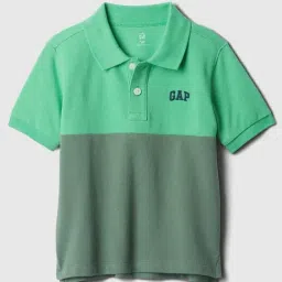 GAP Boys Green Cotton Solid Polo T-Shirt-picture-21