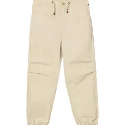 TOMMY HILFIGER White Clay Solid Regular Trouser image 1