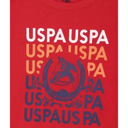 U.S. Polo Assn. Kids Red Printed Full Sleeves T-Shirt image 3