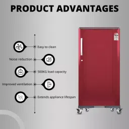 Robustt Plastic & Stainless Steel Washing Machine and Refrigerator Stand with Wheels (Pack of 2) image 5