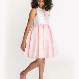 A Little Fable White & Pink Applique Dress image 3