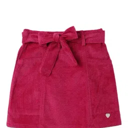 Blue Giraffe Kids Magenta Solid Skirt-picture-27