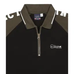 Cavio Kids Black Solid  Polo T-Shirt image 3