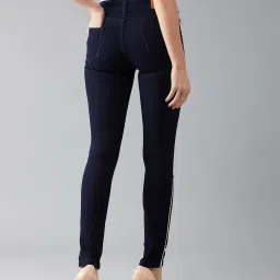 DOLCE CRUDO Navy Embellished Jeans image 2